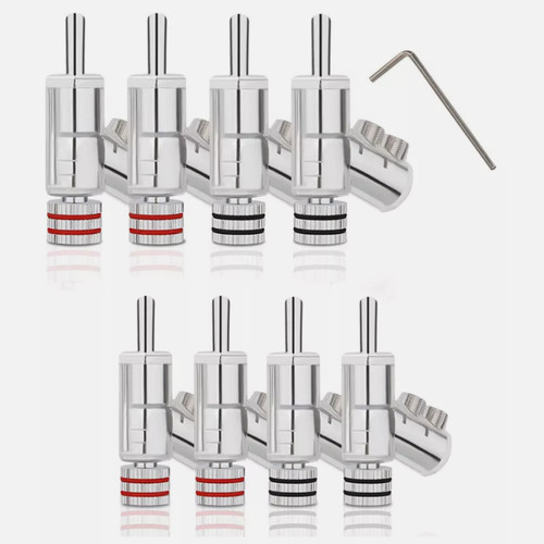 8pcs end rodio oro placcato - rodio/oro,